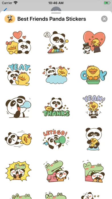 Best Friends Panda Stickers应用截图