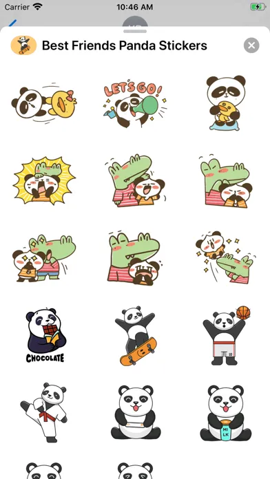 Best Friends Panda Stickers应用截图