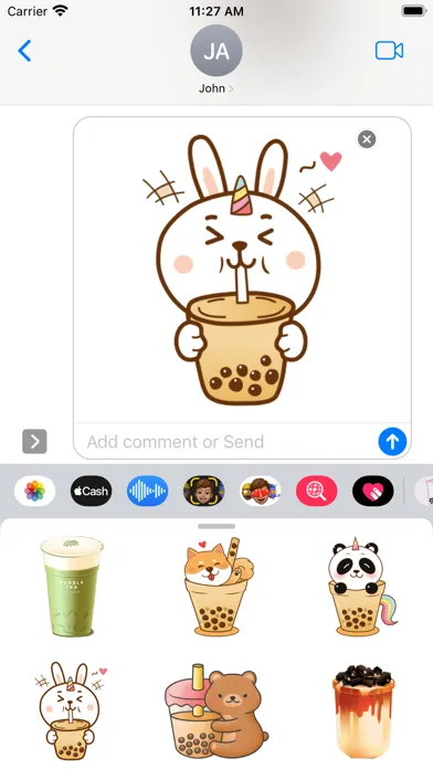Скриншоты Boba Bubble Tea Stickers