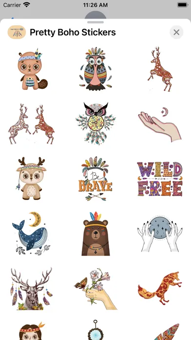 Zrzuty ekranu Pretty Boho Stickers