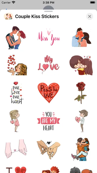 Couple Kiss Stickers スクリーンショット