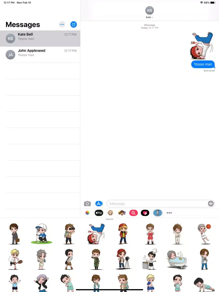 Ảnh chụp màn hình của Daniel and Friends Stickers iPad 