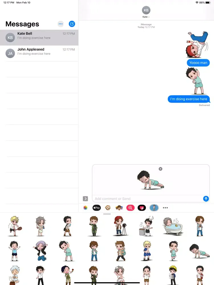 Ảnh chụp màn hình của Daniel and Friends Stickers iPad 