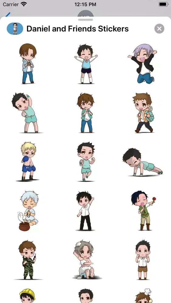 Ảnh chụp màn hình của Daniel and Friends Stickers