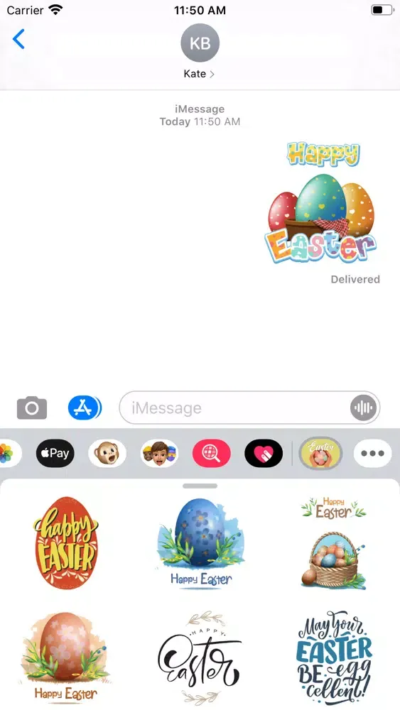 Capturas de tela do Easter Egg Day Stickers