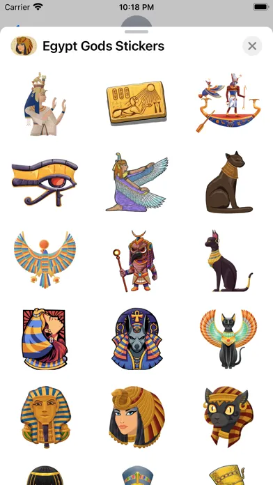 Captures d'écran de Egypt Gods Stickers
