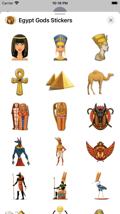 Captures d'écran de Egypt Gods Stickers
