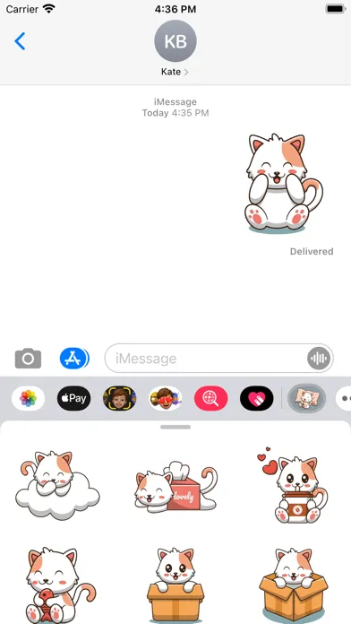 Capturas de pantalla de Cute Home Cat Stickers