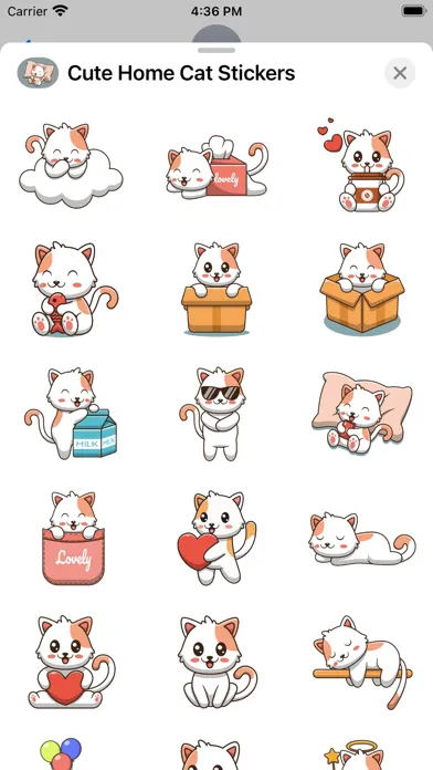 Capturas de pantalla de Cute Home Cat Stickers