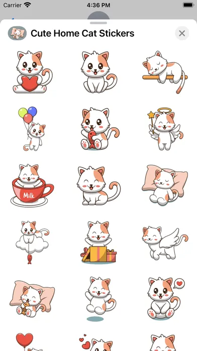 Capturas de pantalla de Cute Home Cat Stickers