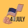 Independence Day USA Stickers