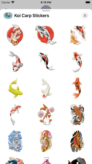 Capturas de tela do Koi Carp Stickers