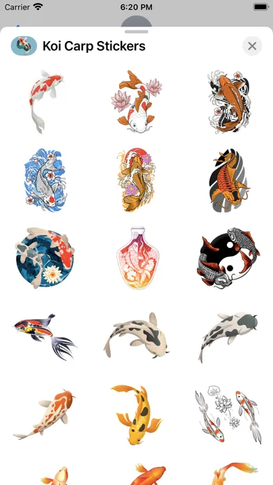 Capturas de tela do Koi Carp Stickers