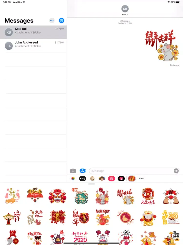 Capturas de pantalla de Lunar New Year Rat Stickers iPad 