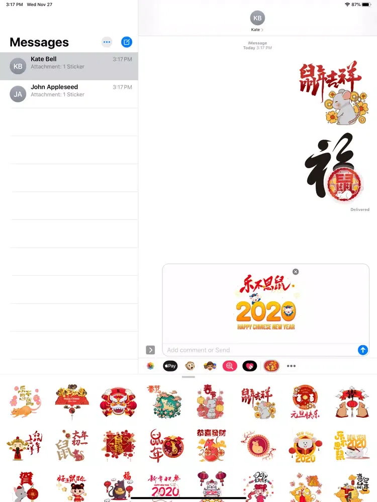 Capturas de pantalla de Lunar New Year Rat Stickers iPad 