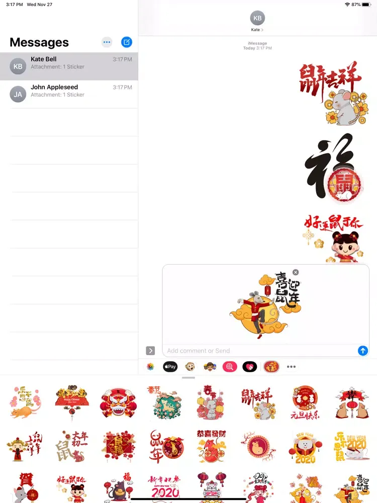 Capturas de pantalla de Lunar New Year Rat Stickers iPad 