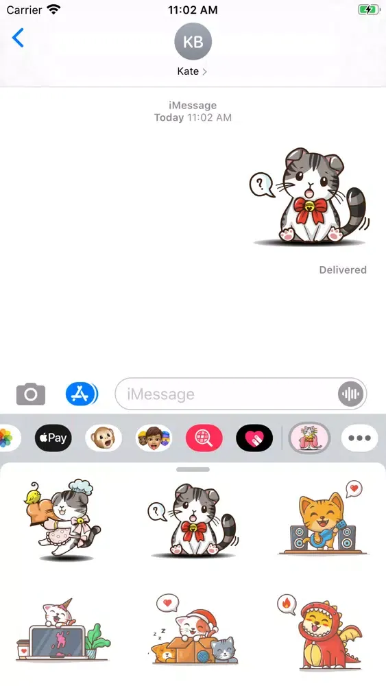 Meow Meow Kitten Stickers スクリーンショット