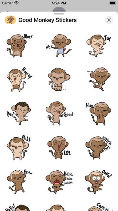 Monkey Emotion Stickers স্ক্রিনশট