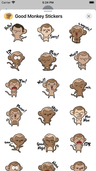 Monkey Emotion Stickers স্ক্রিনশট