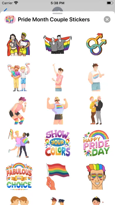 Pride Month Couple Stickers Screenshots