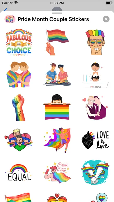 Pride Month Couple Stickers Screenshots