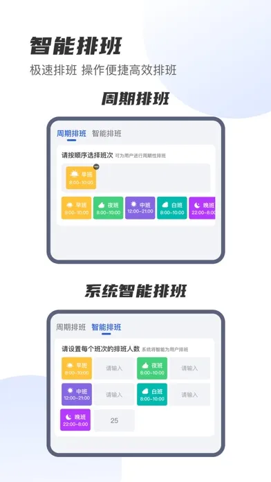 Ảnh chụp màn hình của E shift scheduling
