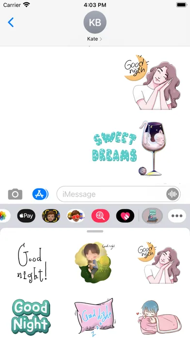 Sweet Good Night Stickers Screenshots