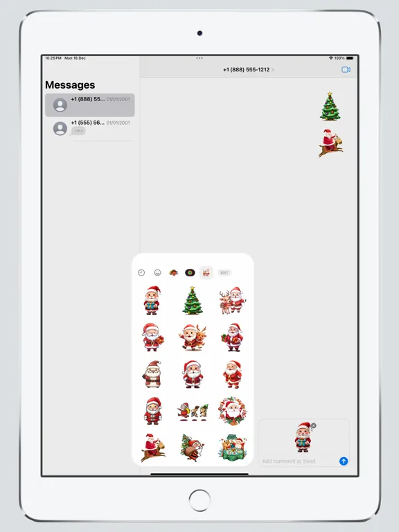 Capturas de tela do The Santa Claus Stickers iPad 