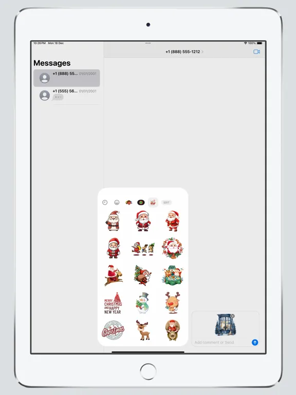 Capturas de tela do The Santa Claus Stickers iPad 