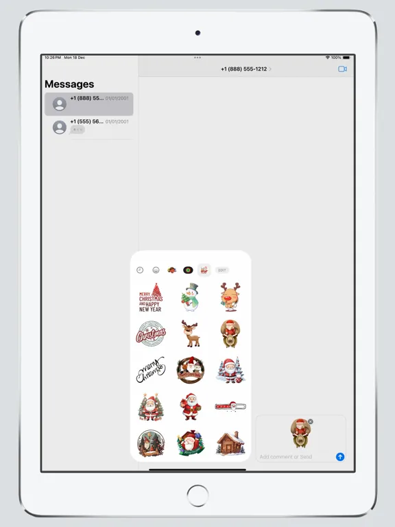 Capturas de tela do The Santa Claus Stickers iPad 