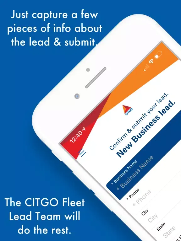 Tangkapan layar CITGO Fleet Leads iPad 