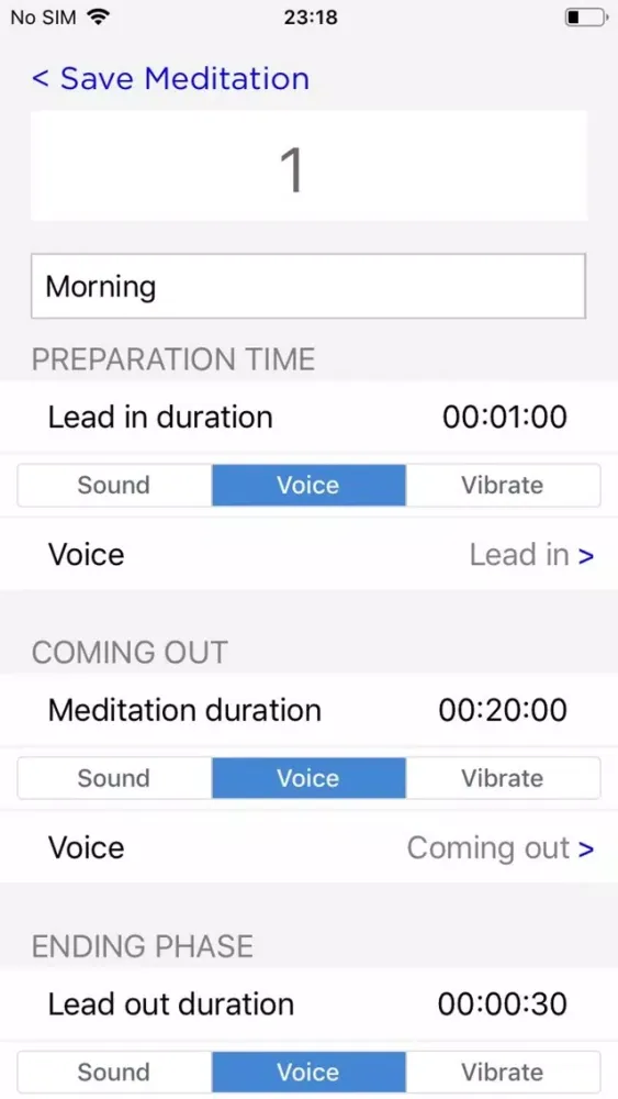 Tangkapan skrin Stillness: Meditation Timer