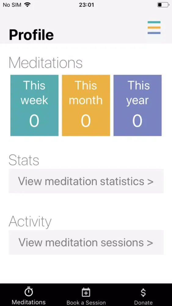 Tangkapan skrin Stillness: Meditation Timer