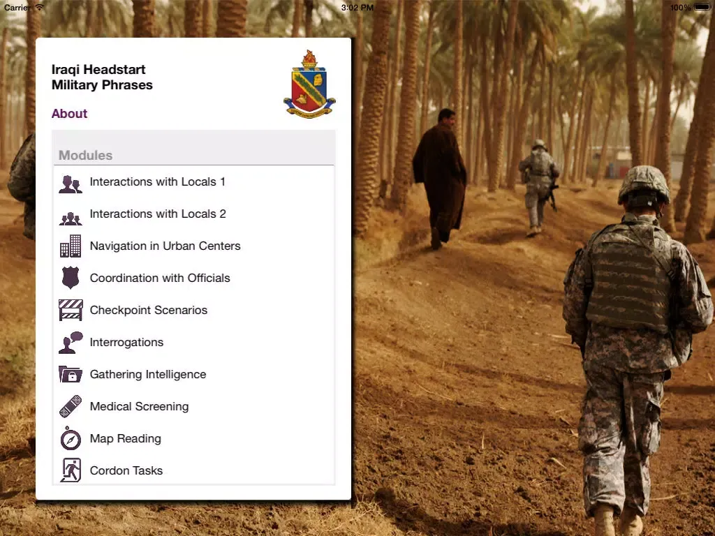 Capturas de tela do Headstart2 Iraqi Military Phrases iPad 