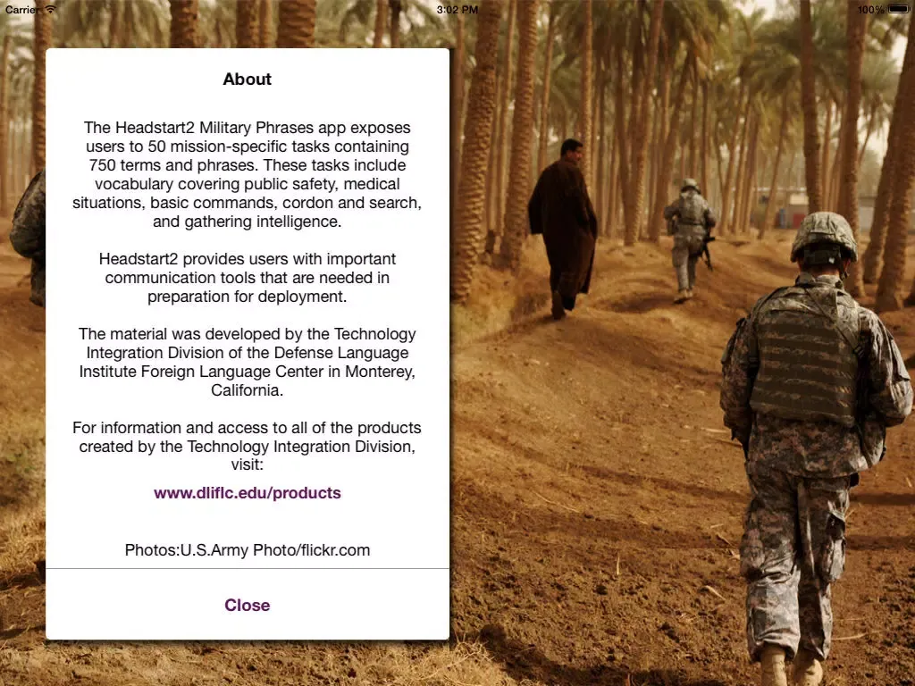 Capturas de tela do Headstart2 Iraqi Military Phrases iPad 