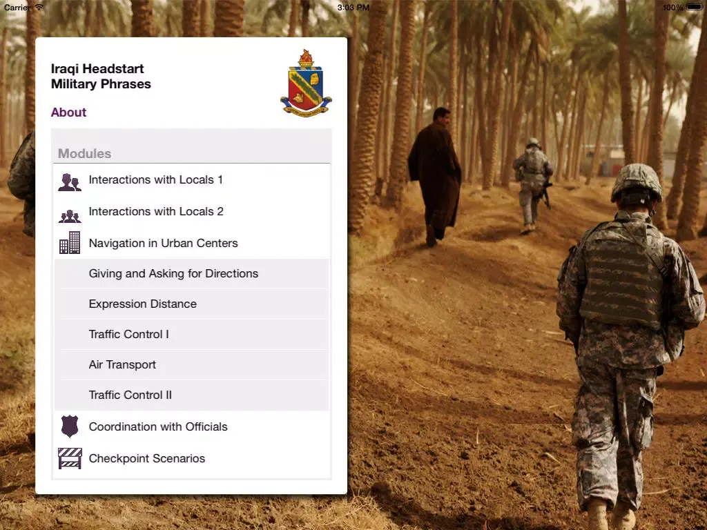 Capturas de tela do Headstart2 Iraqi Military Phrases iPad 