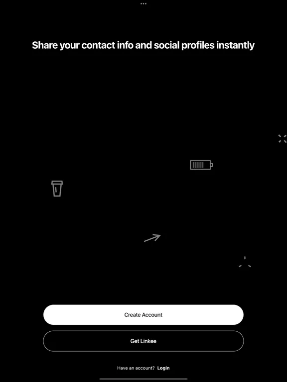 Tangkapan layar Linkee App iPad 