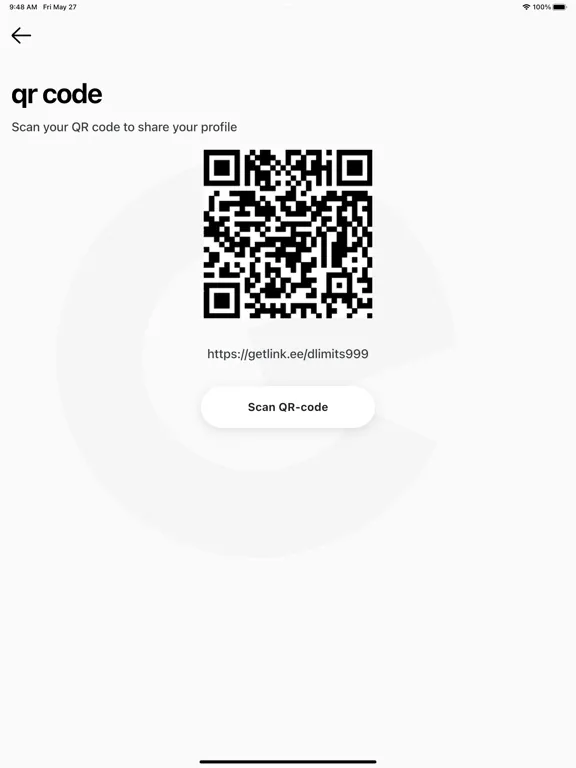 Tangkapan layar Linkee App iPad 