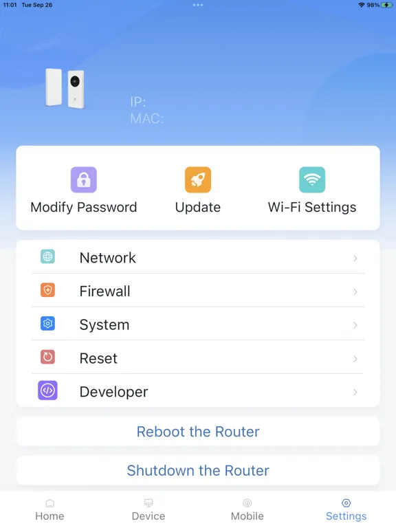 Zrzuty ekranu D-Link Mobile Connect iPad 