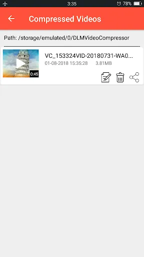 Tangkapan skrin DLM Video Compressor