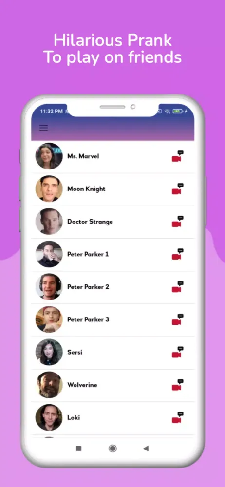 Superheroes Video Call Prank Screenshots