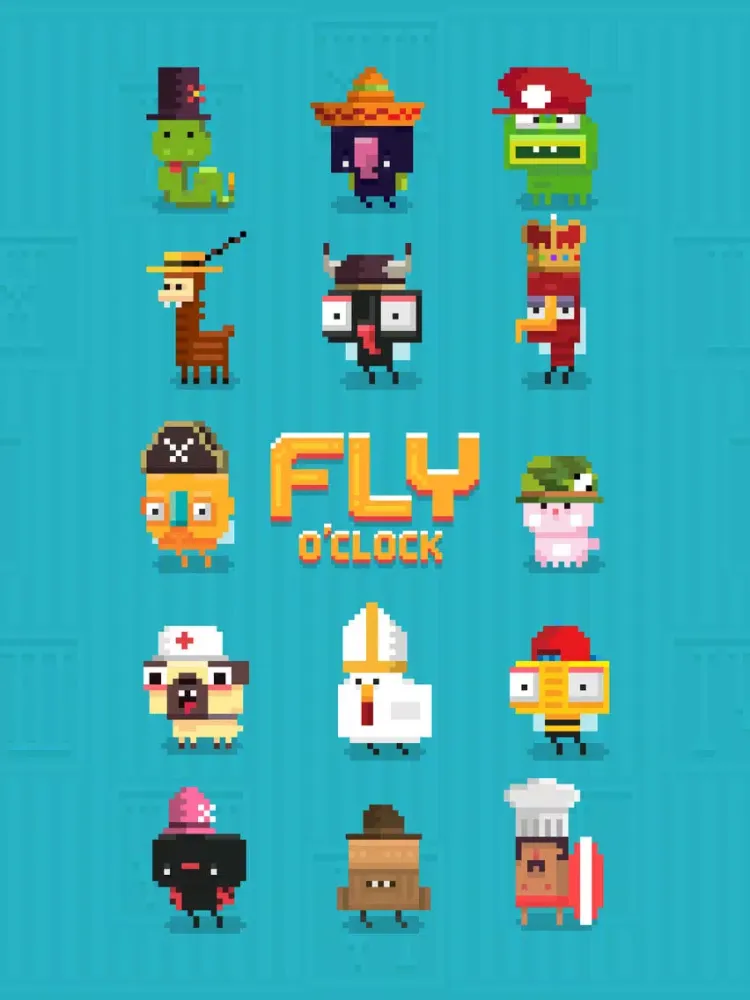 Tangkapan skrin Fly O'Clock - Endless Jumper Survival iPad 