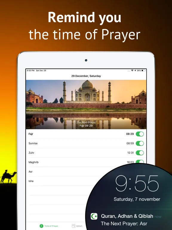 Tangkapan layar Quran in English and Arabic iPad 