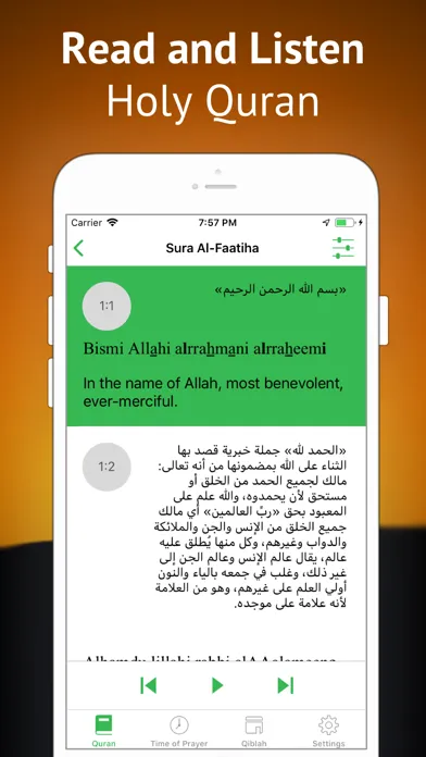 Tangkapan layar Quran in English and Arabic