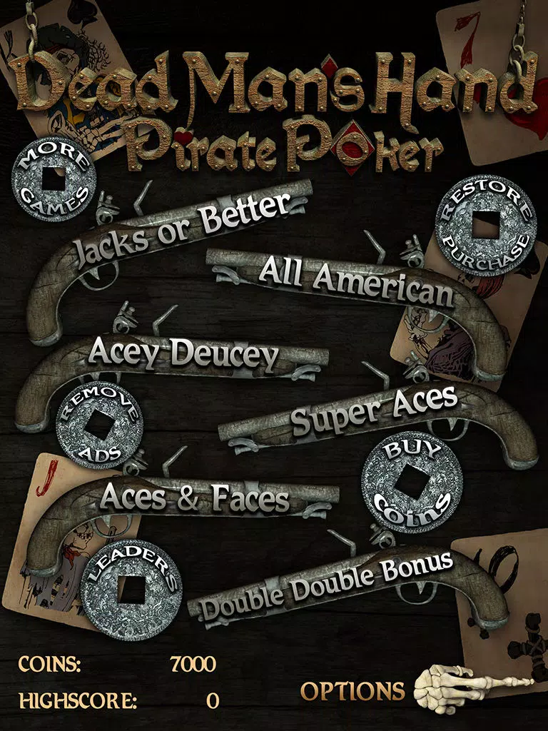 Captures d'écran de Dead Man's Hand Pirate Poker - Feel Super Jackpot Party and Win Big Prizes iPad 