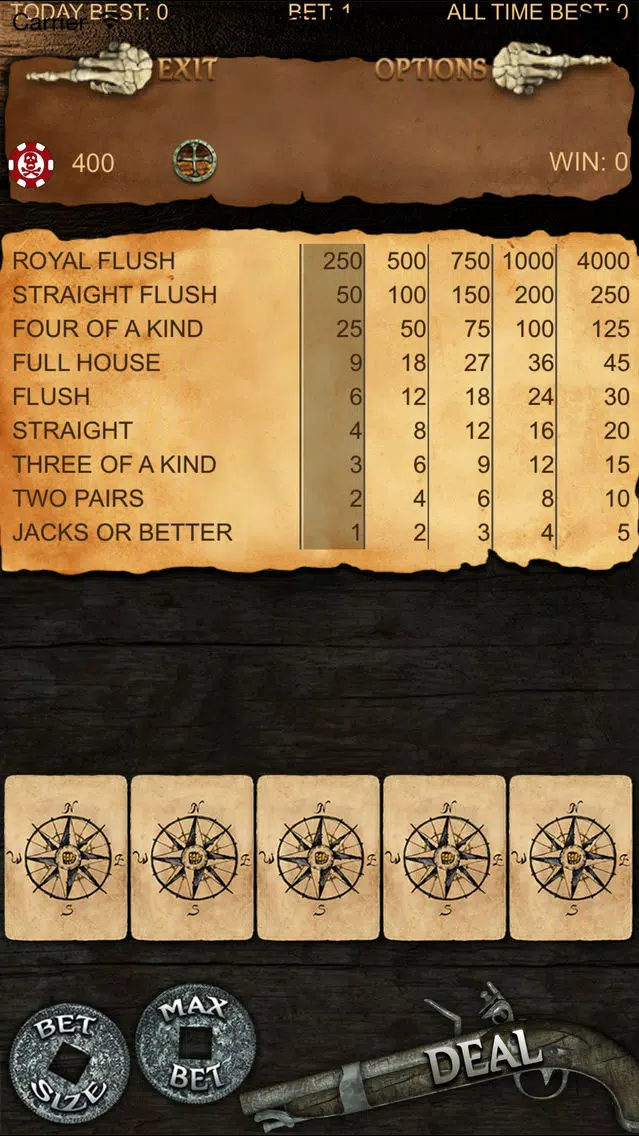 Captures d'écran de Dead Man's Hand Pirate Poker - Feel Super Jackpot Party and Win Big Prizes
