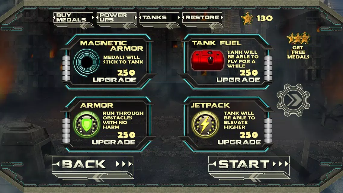 ภาพหน้าจอของ War Tank Jetpack