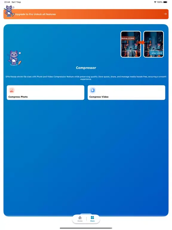 A I Cleaner - Video compressor iPad 應用截圖