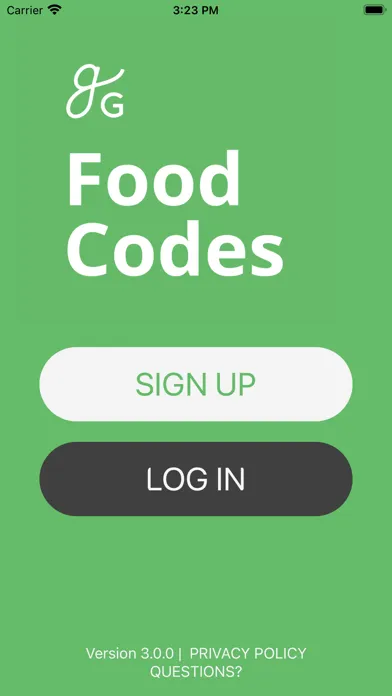 Ảnh chụp màn hình của GG Food Codes