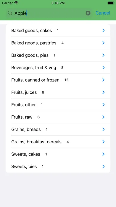 Ảnh chụp màn hình của GG Food Codes